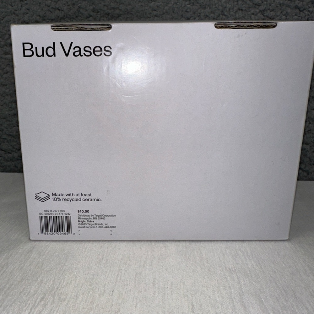 Room Essentials Home 2pk Bud Vases Blue White Speckle New - Picture 2 of 3